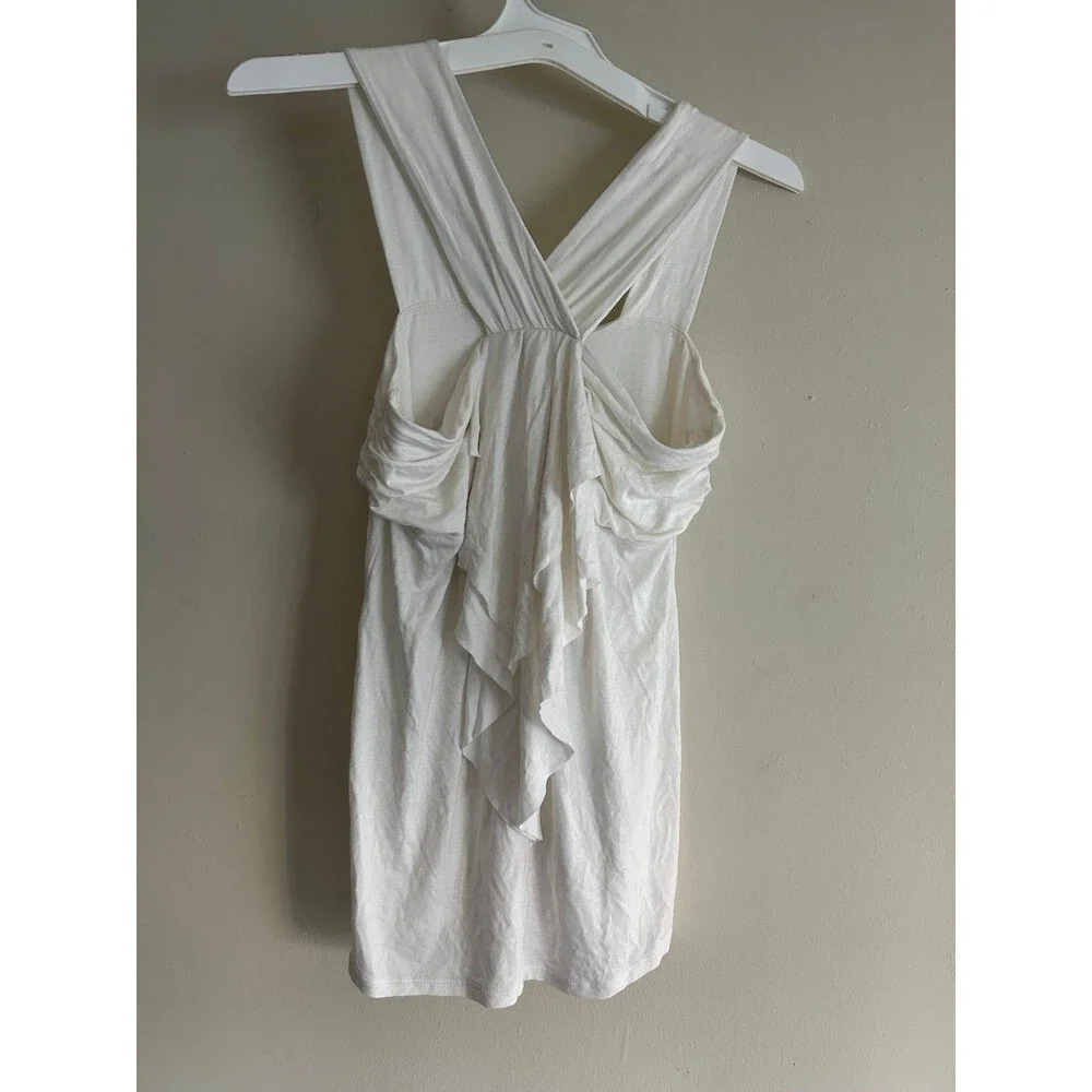 Express Women's White Babydoll Top Medium
